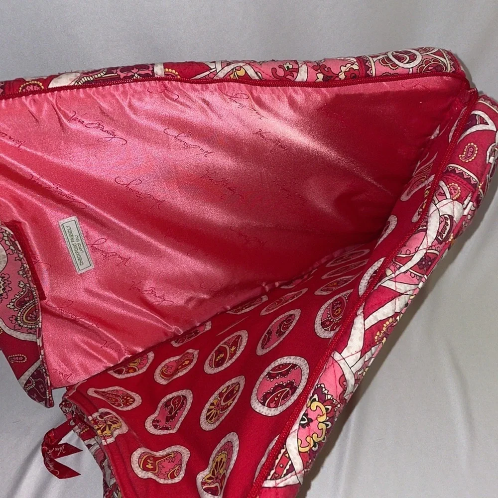 Vera Bradley Rosy Posies Laptop Tote Pink